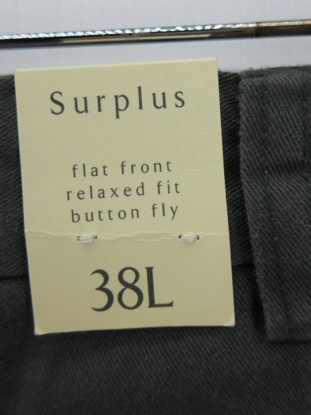 VINTAGE Banana Republic 38 L Surplus Chino Relaxed Fit Button Fly NEW
